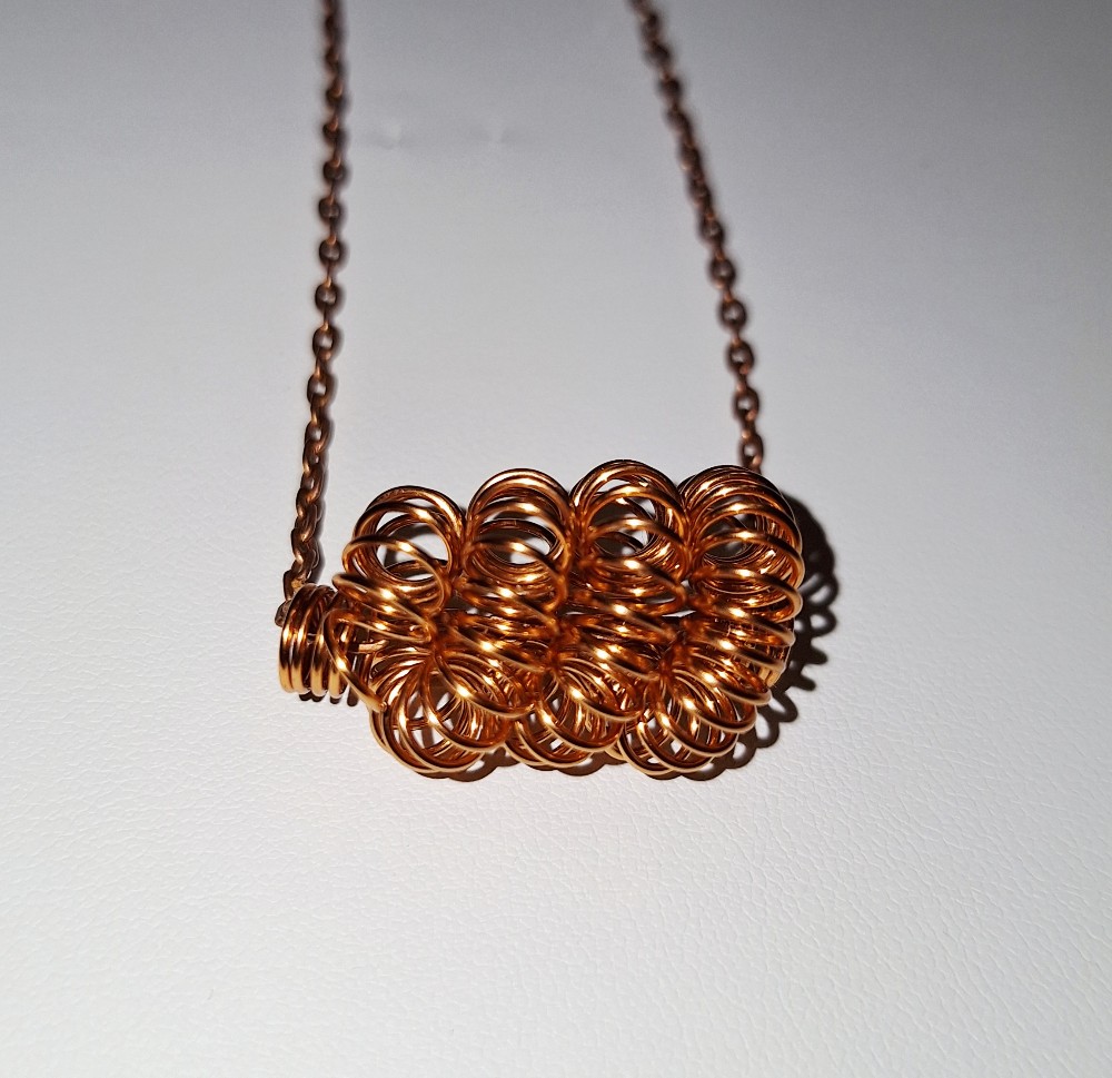 Copper Twisted Coil Pendants