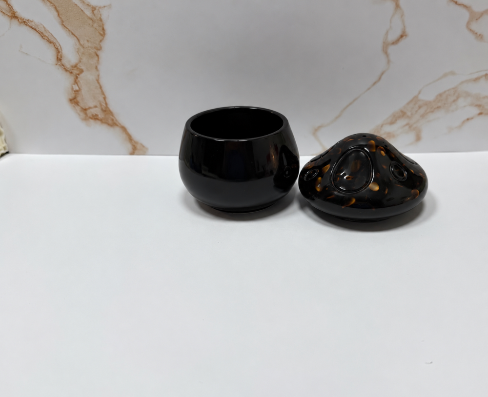 Black Mushroom Trinket Jar