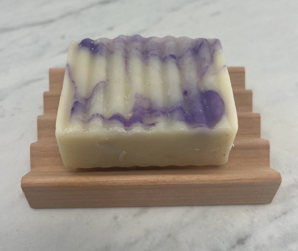 Lavender Shampoo Bar with Wooden Soap Dish