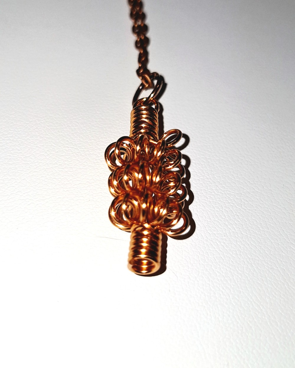 Copper Twisted Coil Pendants