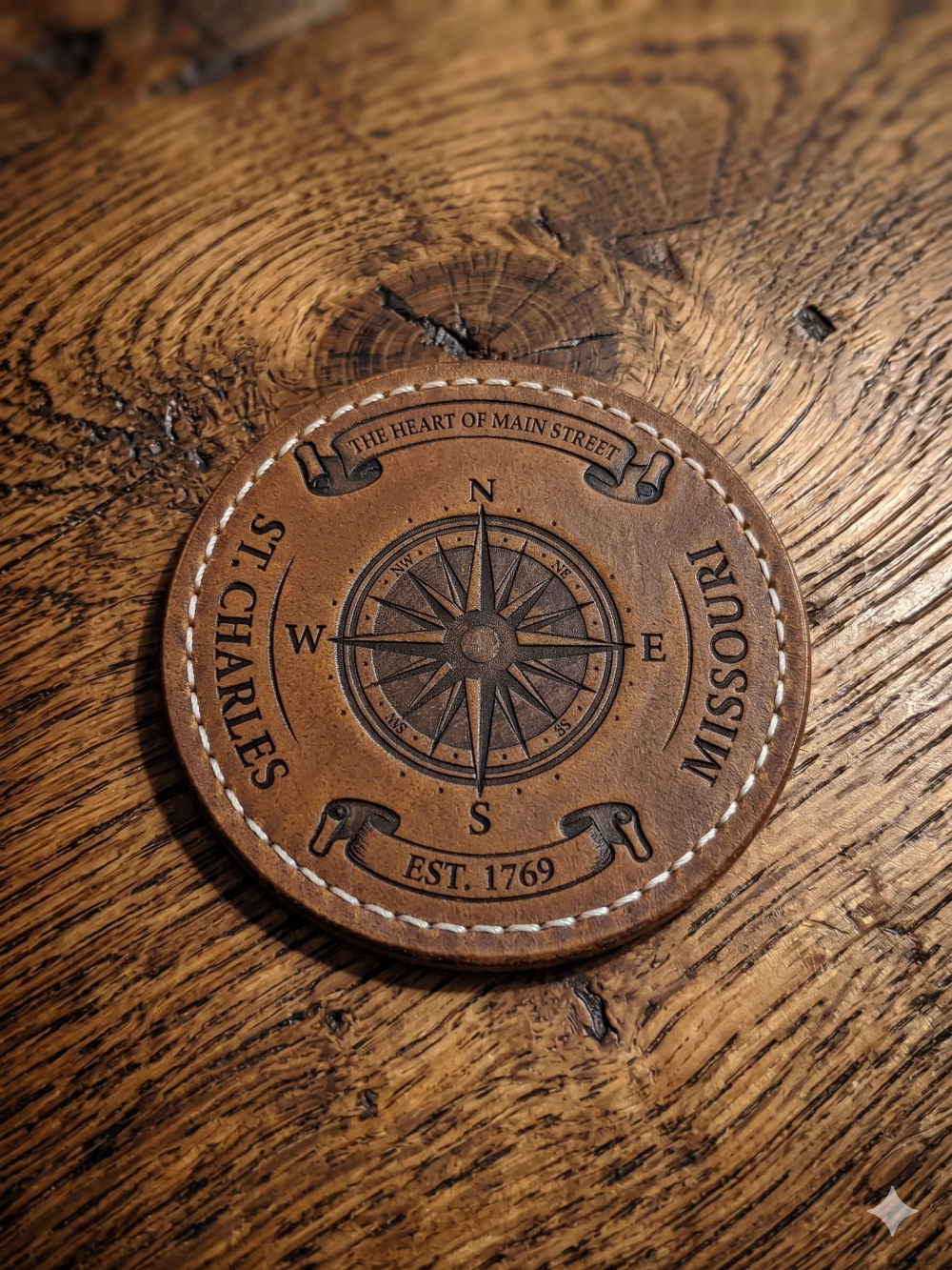 St Charles Main St Leather Hat Patches