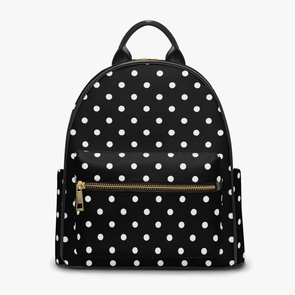 Black & White Polka Dot Mini Backpack