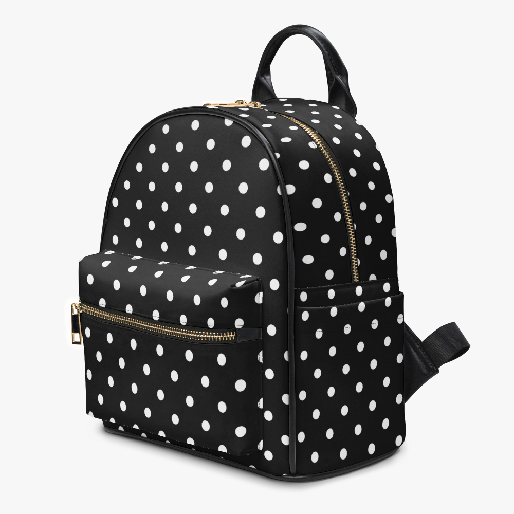 Black & White Polka Dot Mini Backpack