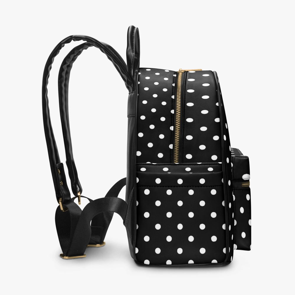 Black & White Polka Dot Mini Backpack