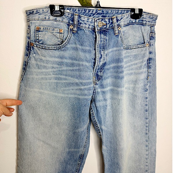 Zara Mid-Rise Straight Leg Jeans