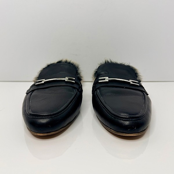 Hibou Faux-Fur Lined Slip-On Mule - SZ 9