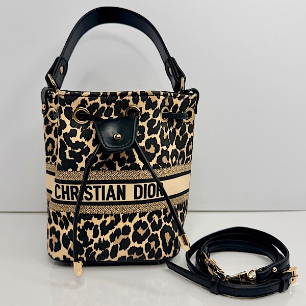 Christian Dior Beauty Leopard Print Mini Bucket Bag (VIP Gift Item)