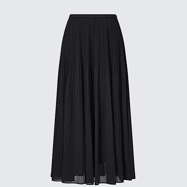 Uniqlo Chiffon Pleated Midi Skirt