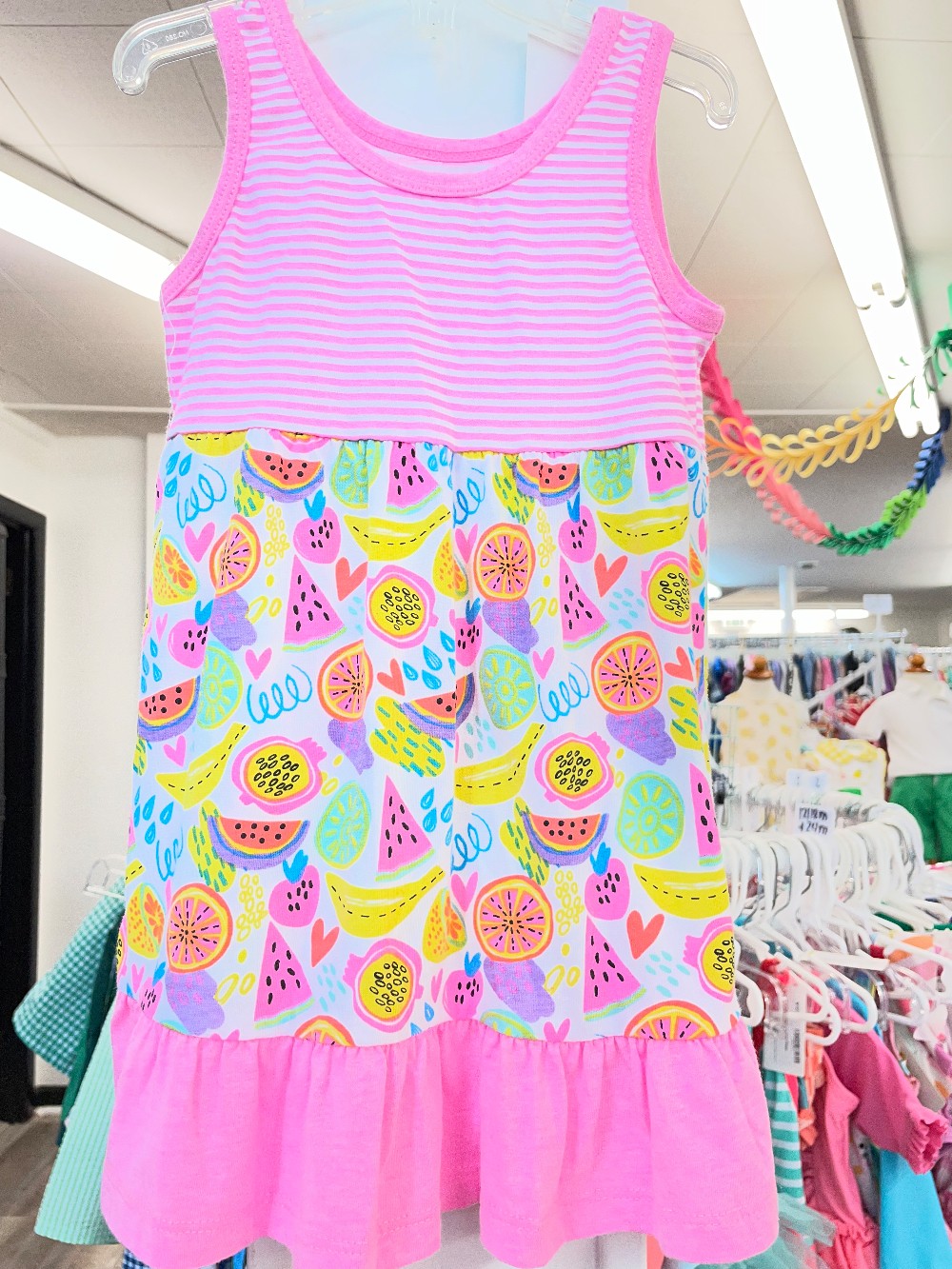 Pink Dress w/Watermelons