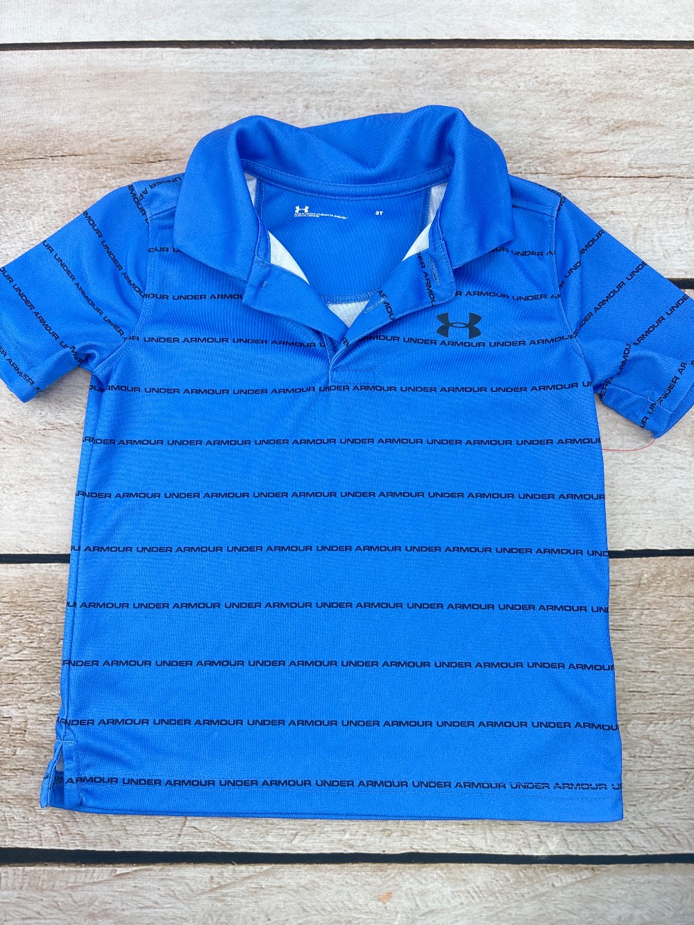 Blue collared athletic shirt