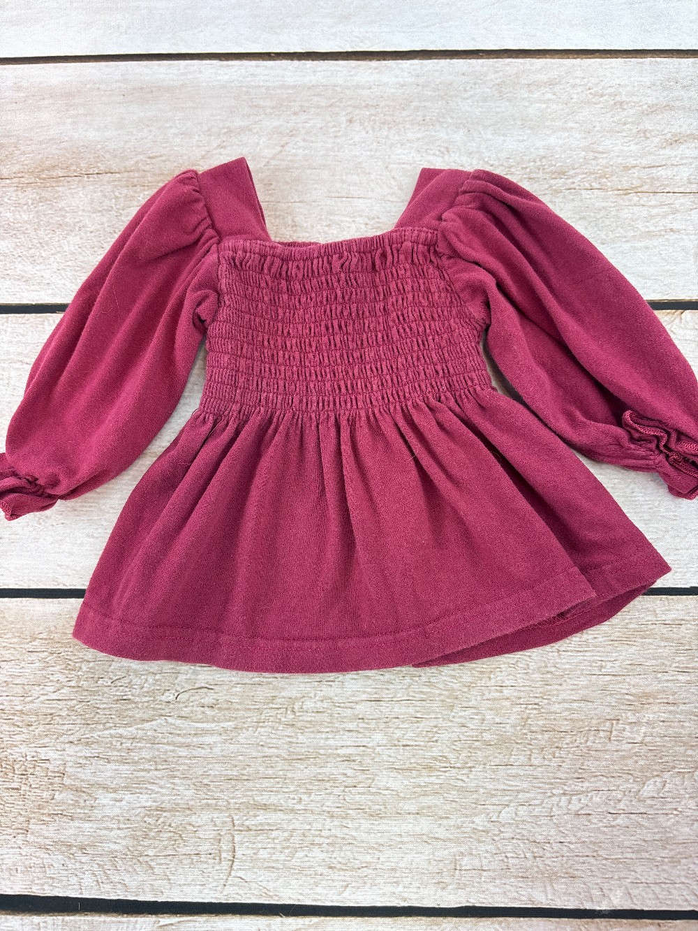 Maroon smock shirt
