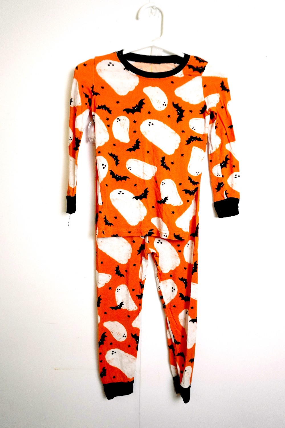 Orange Ghost & Bat Halloween Pajama Set – Boys 2T