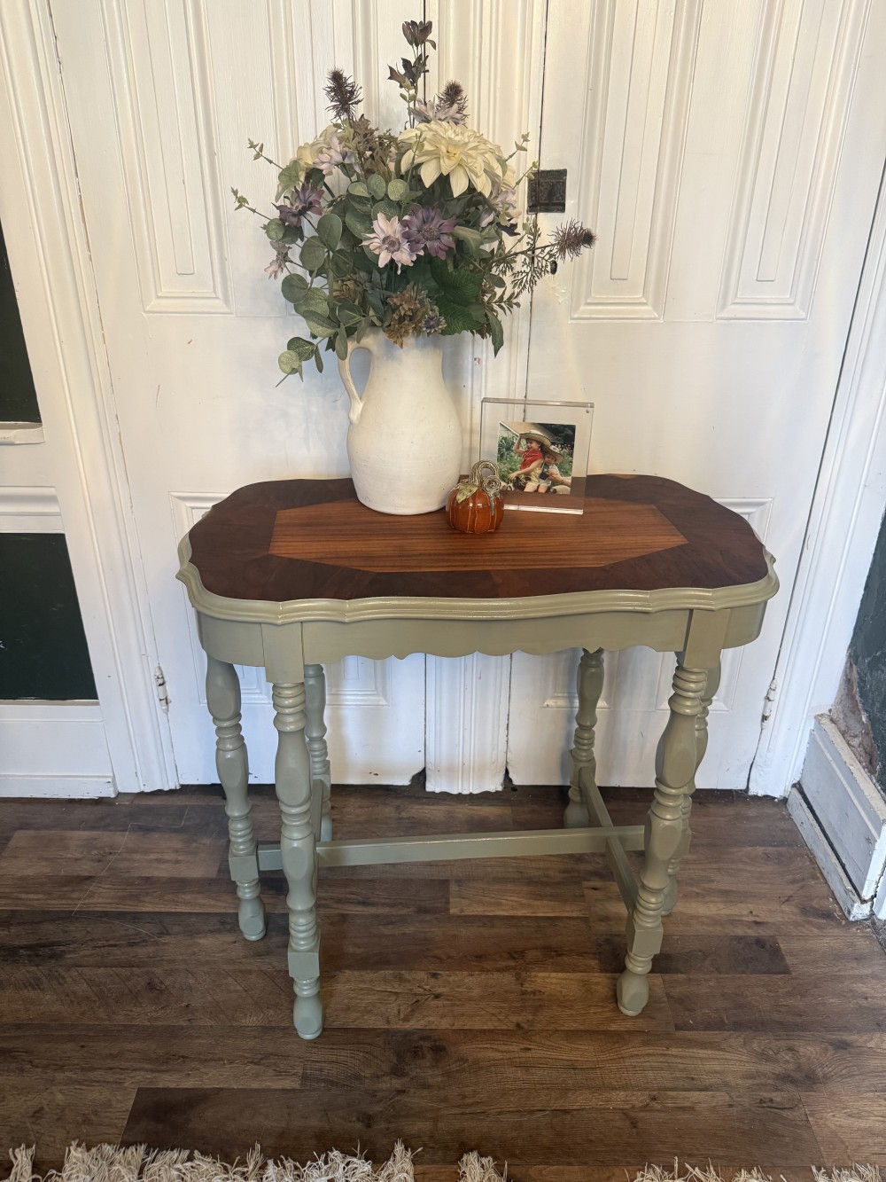 Table, Octagon Side Basil paint w/ laquer