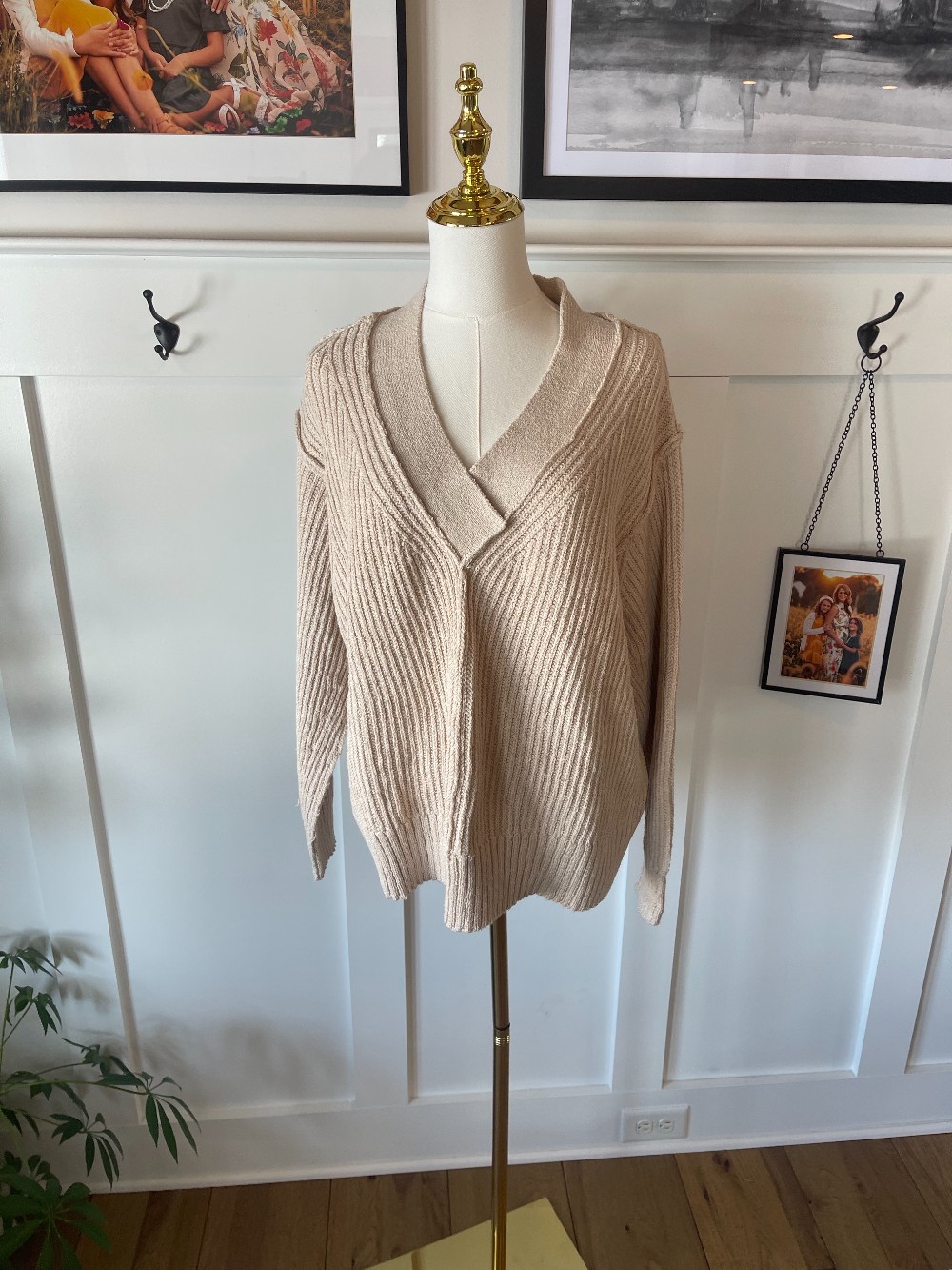 V-Neck Knit Sweater