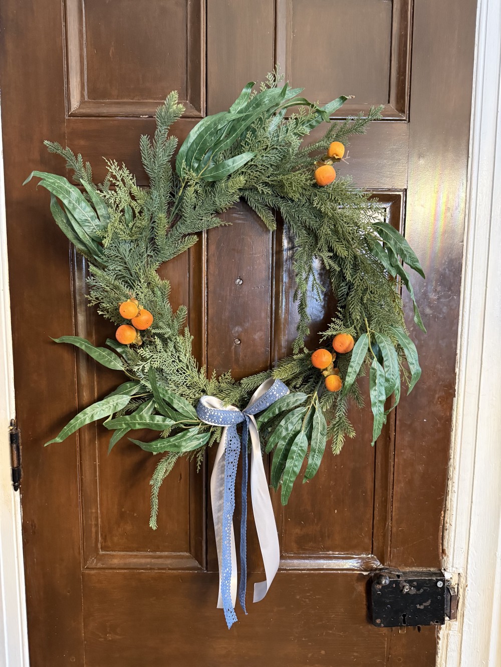 Persimmon Christmas Wreath