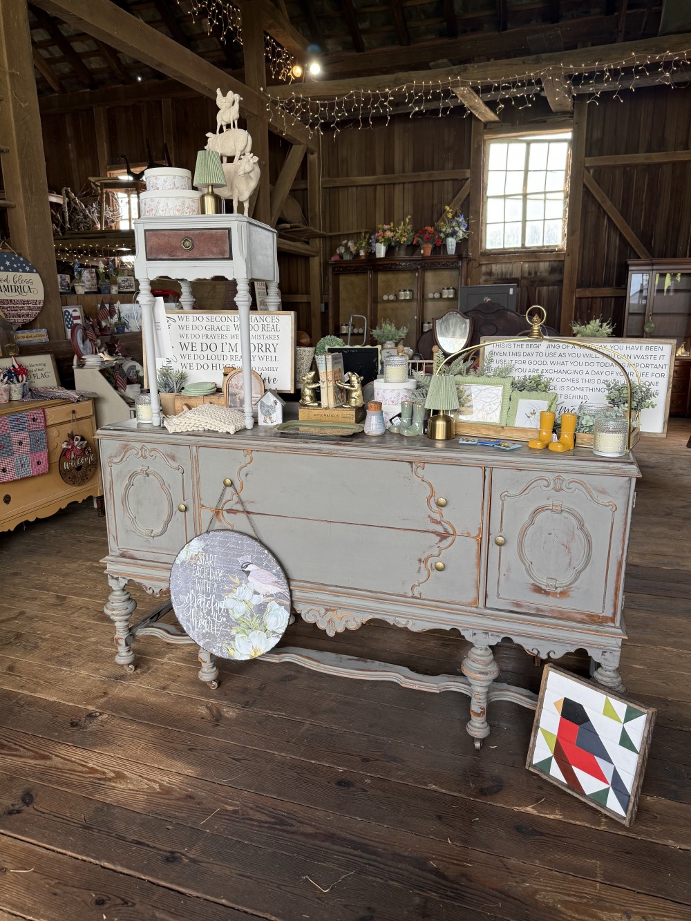 Buffet, grey Annie Sloan Chalk Paint w/ clear wax