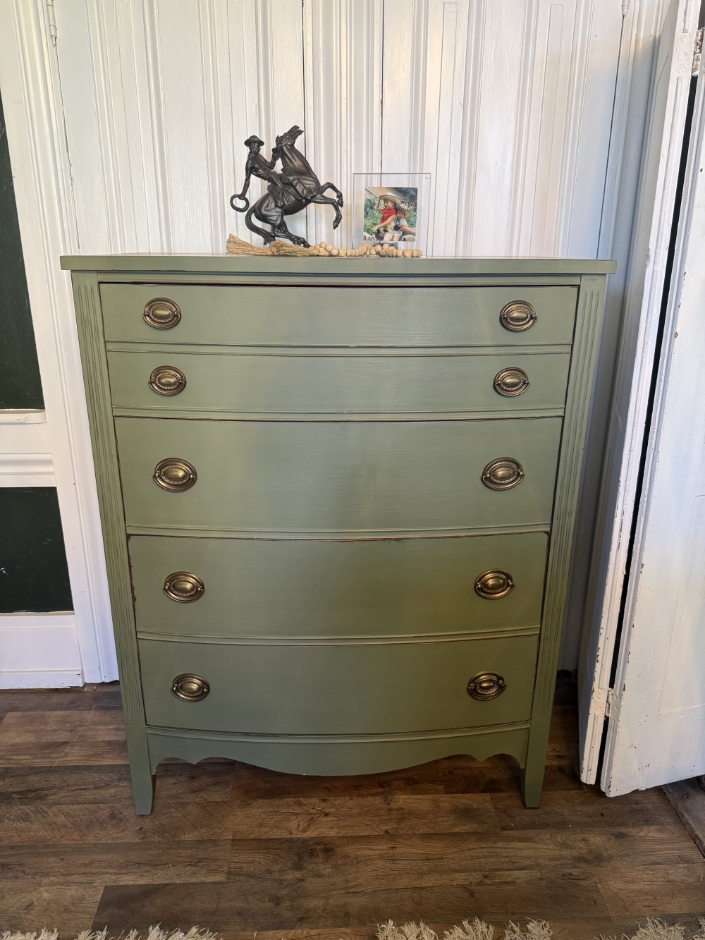 Chest of Drawers, Tallboy Olive paint