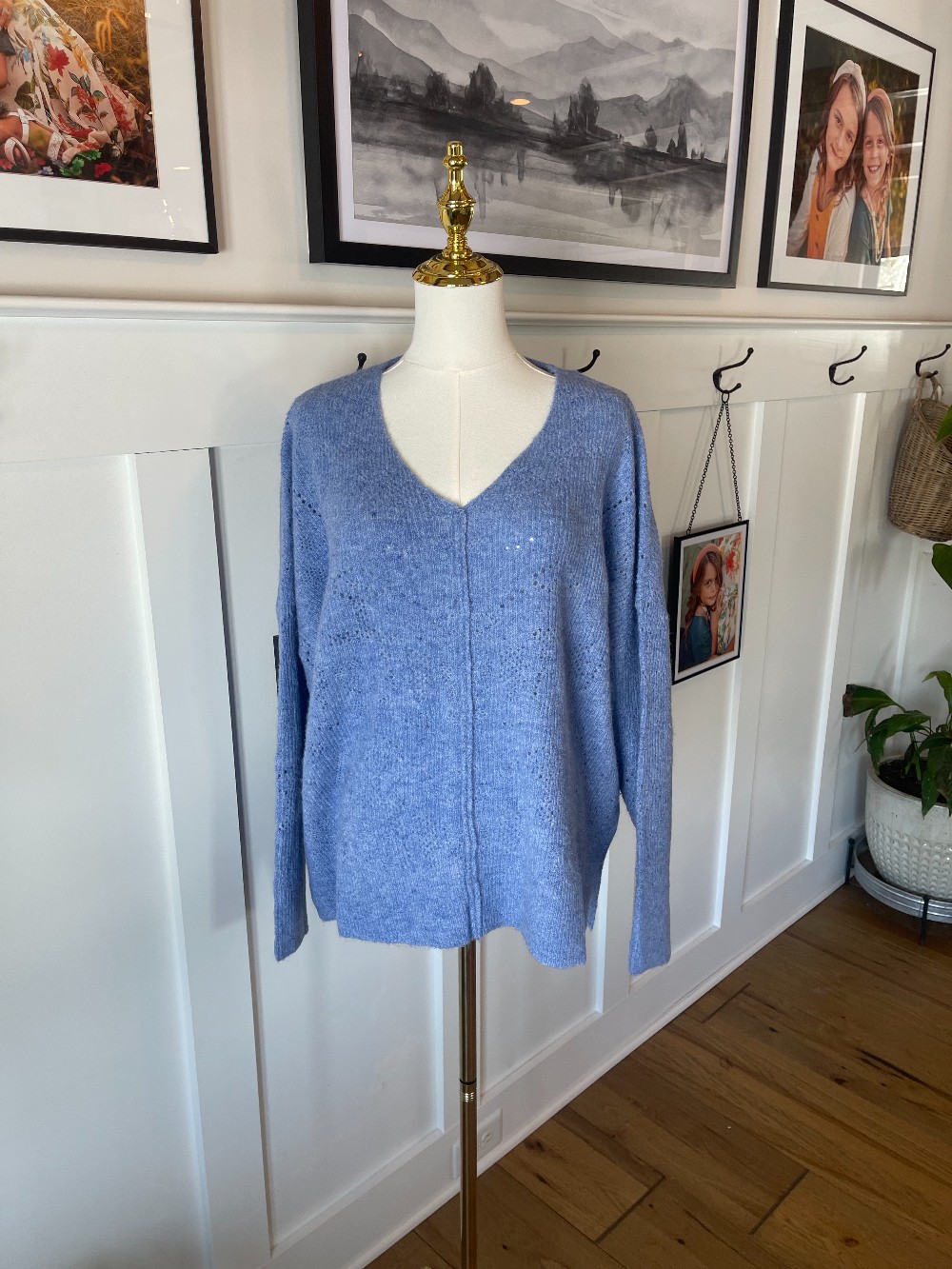 Blue Knit Sweater