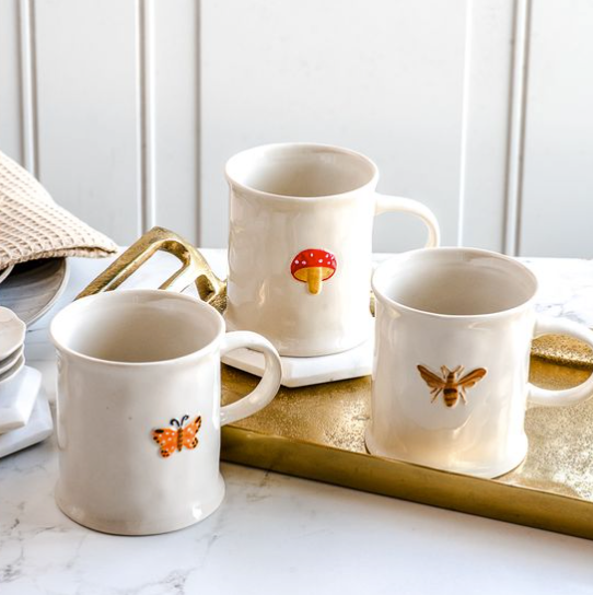 Carved Nature Ceramic Mug