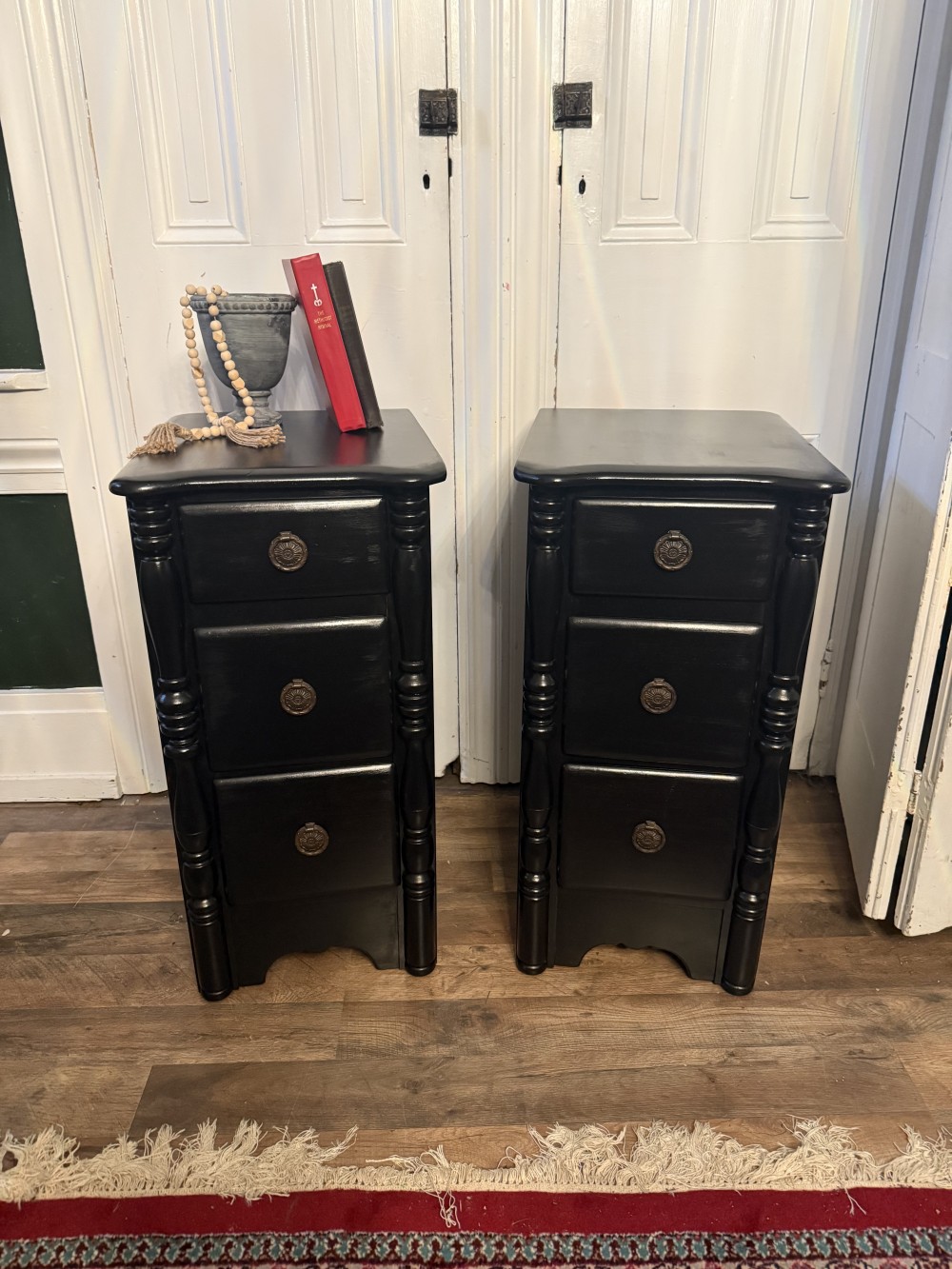 Table Side / Nightstand Black Gloss set/2