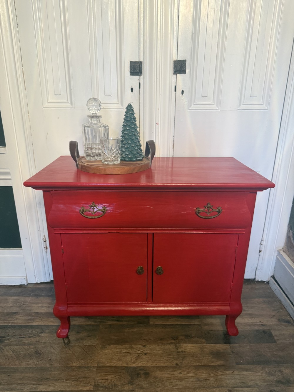 Washstand / Buffet GF Holiday Red w/ gloss lacquer