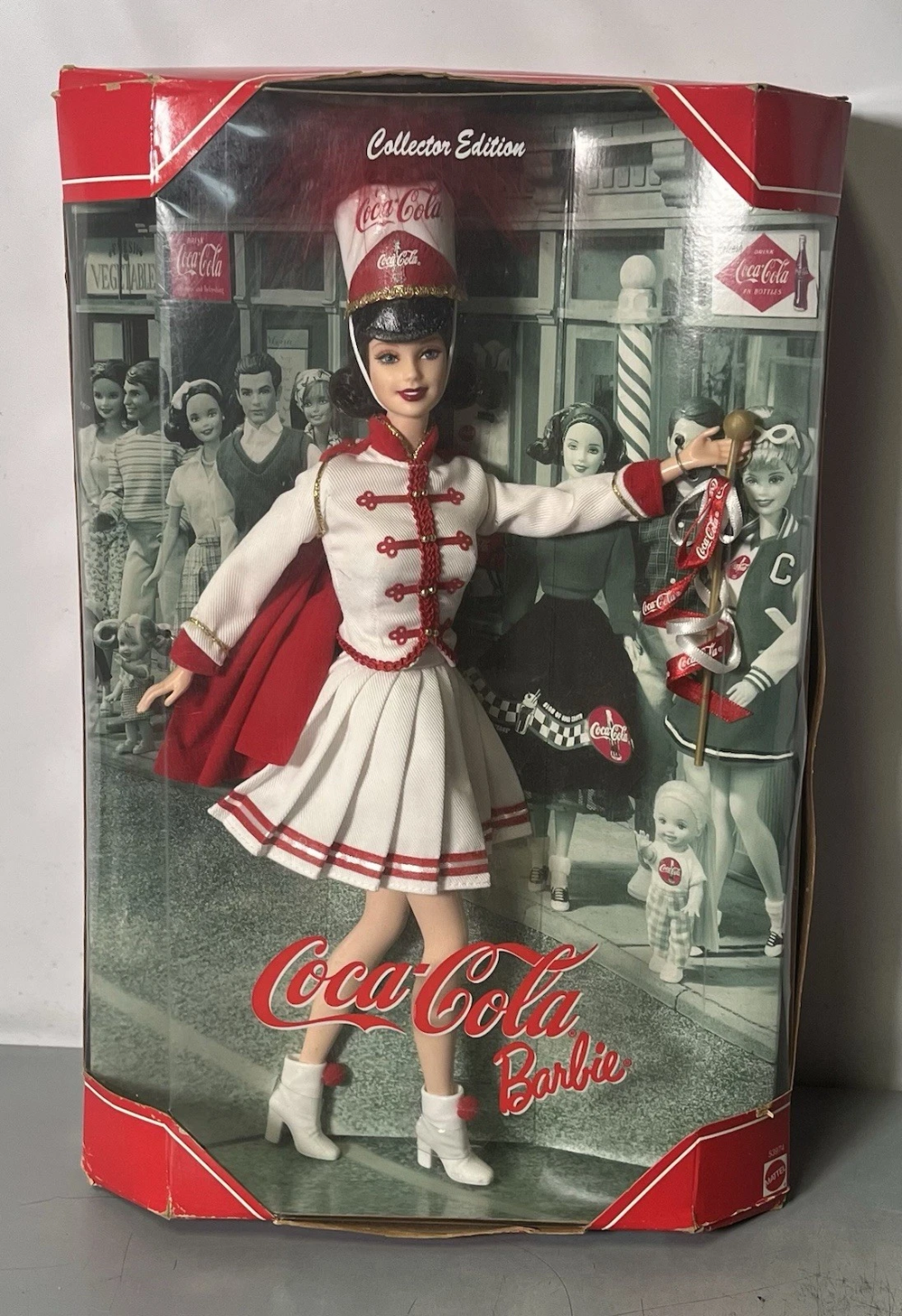 2001 Collectors Edition BARBIE Coca-Cola Majorette Barbie Doll ~NEW