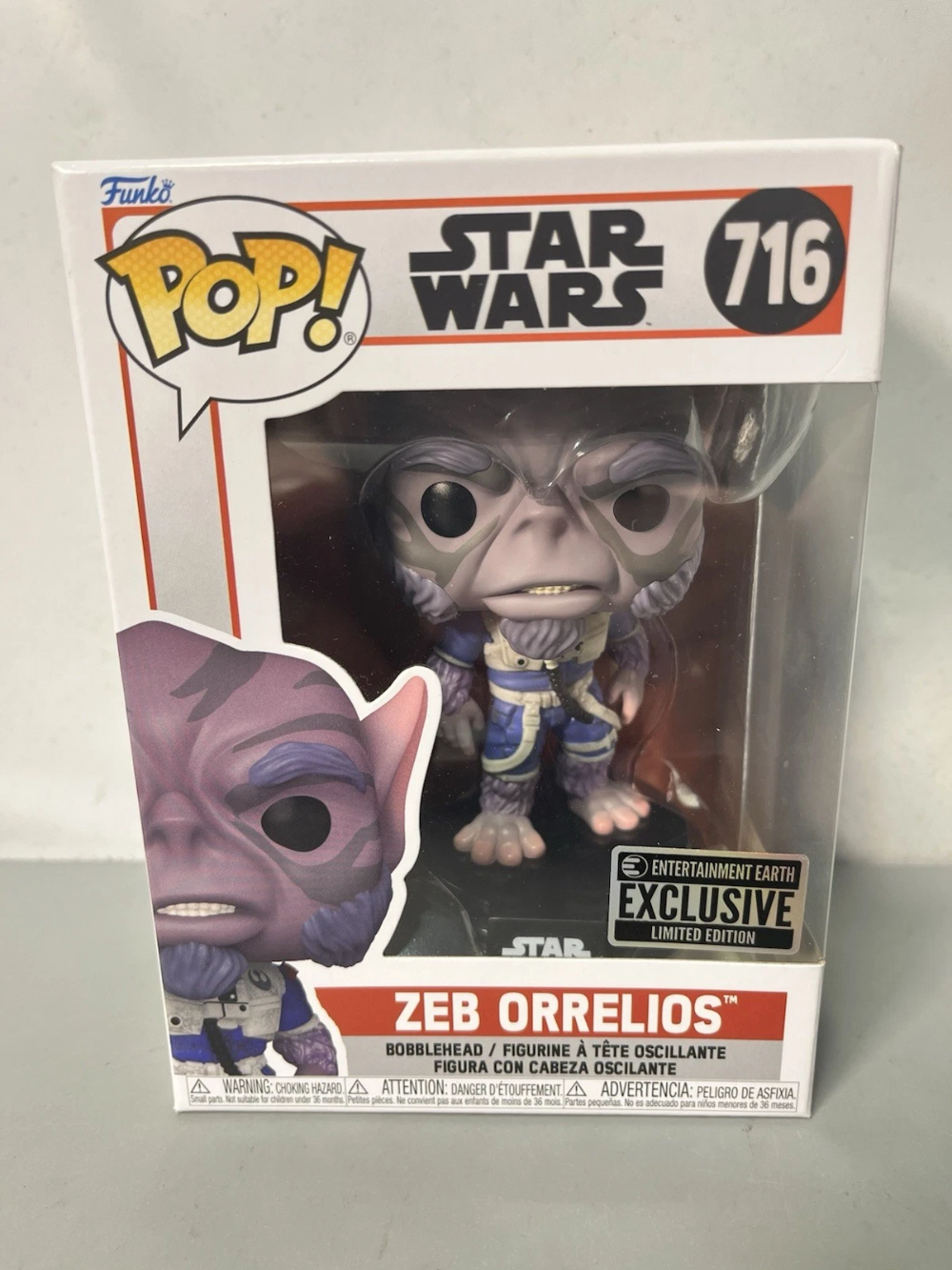 Funko Pop Star Wars The Mandalorian Zeb Orrelios Figure 716 NEW