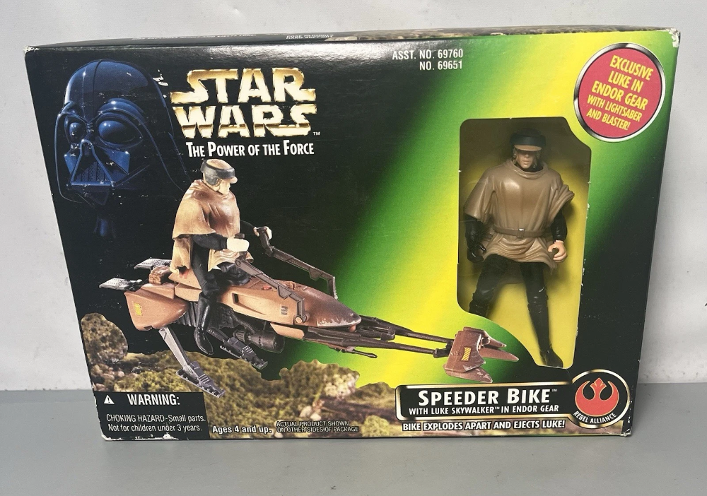 Speeder Bike with Luke Skywalker figure Star Wars 1996 NIB