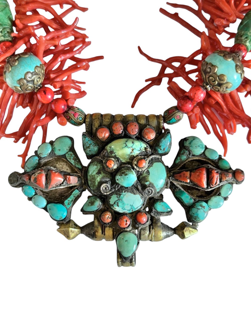 CORAL STATEMENT NECKLACE