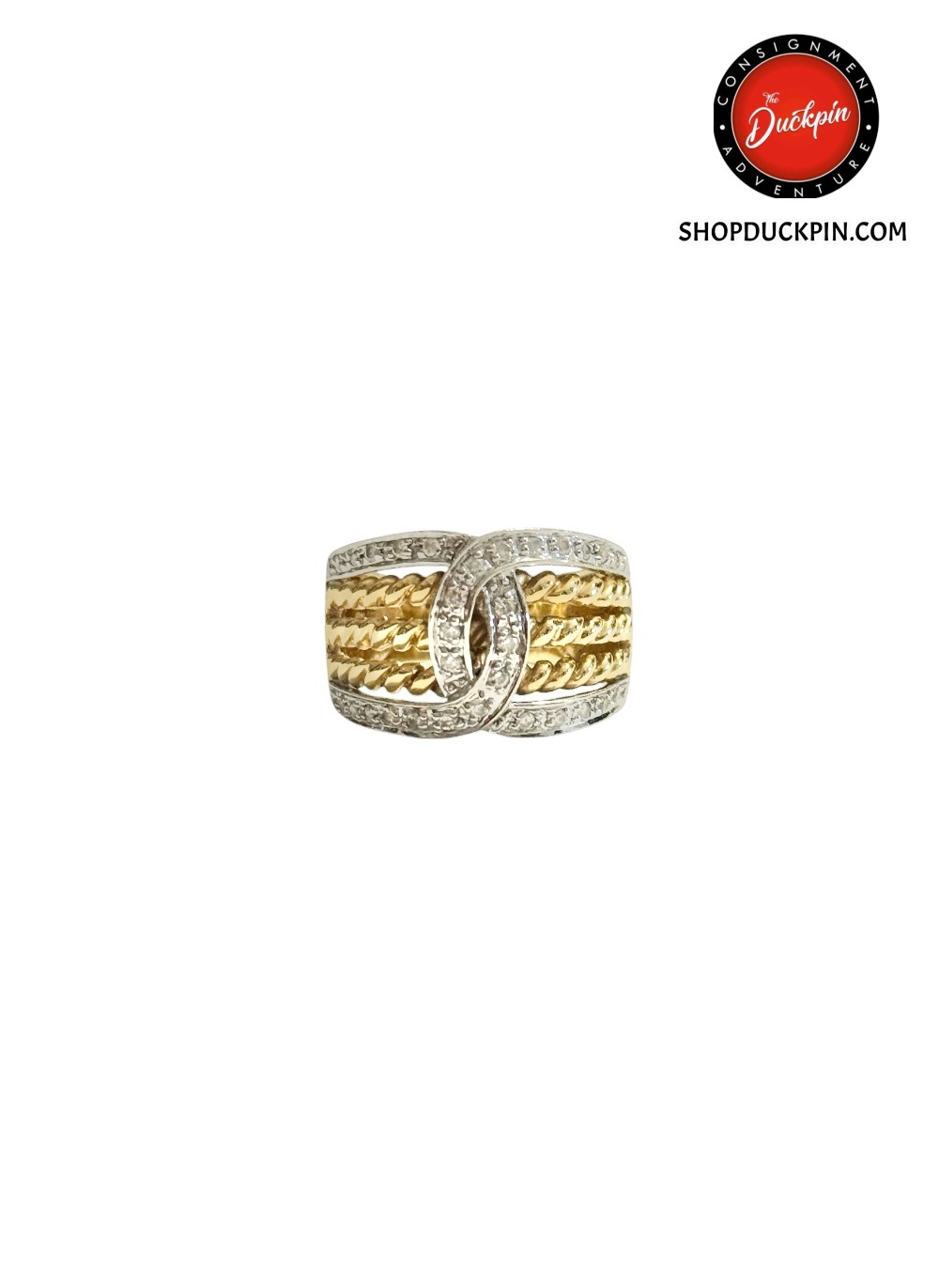 14K GOLD & DIAMOND RING - Size 7