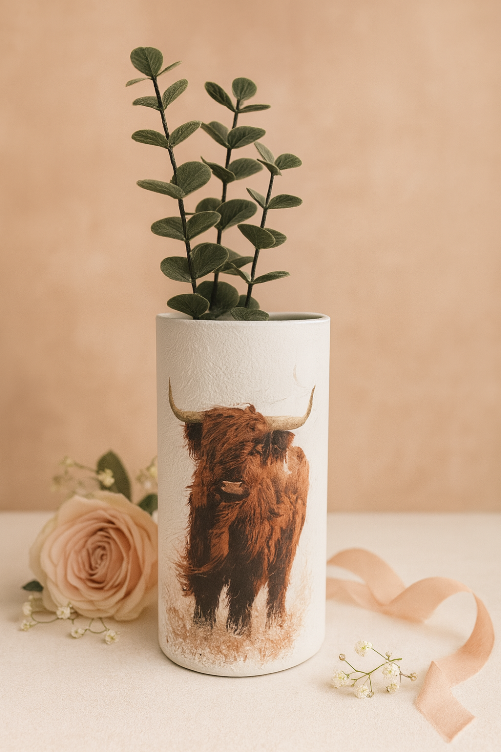 Highland Cow Deco Vase - DBC