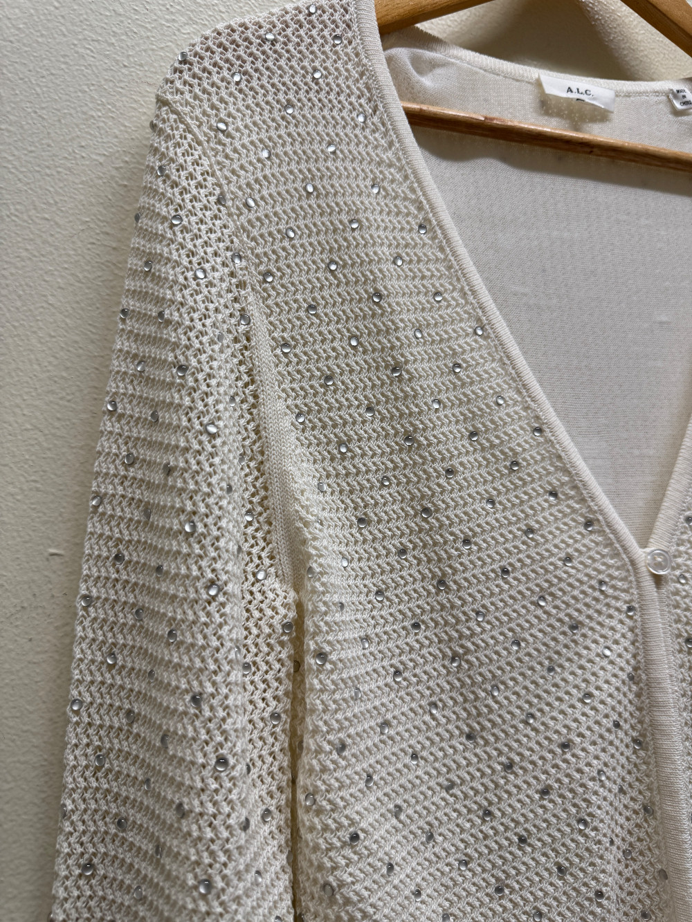 ALC sequin button cardigan