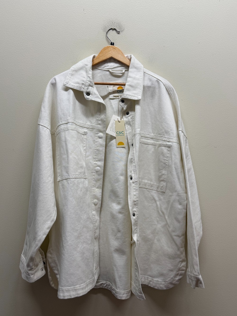 C & C oversized jean jacket NWT
