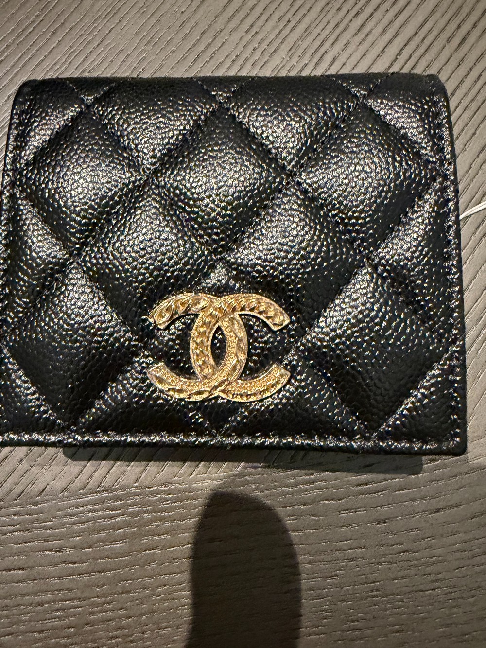 Chanel quilted small fold wallet new