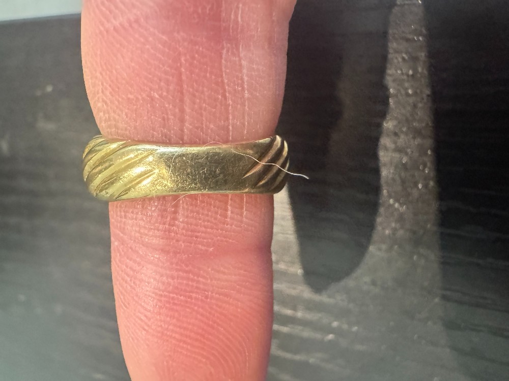 vintage caviar ring gold plated