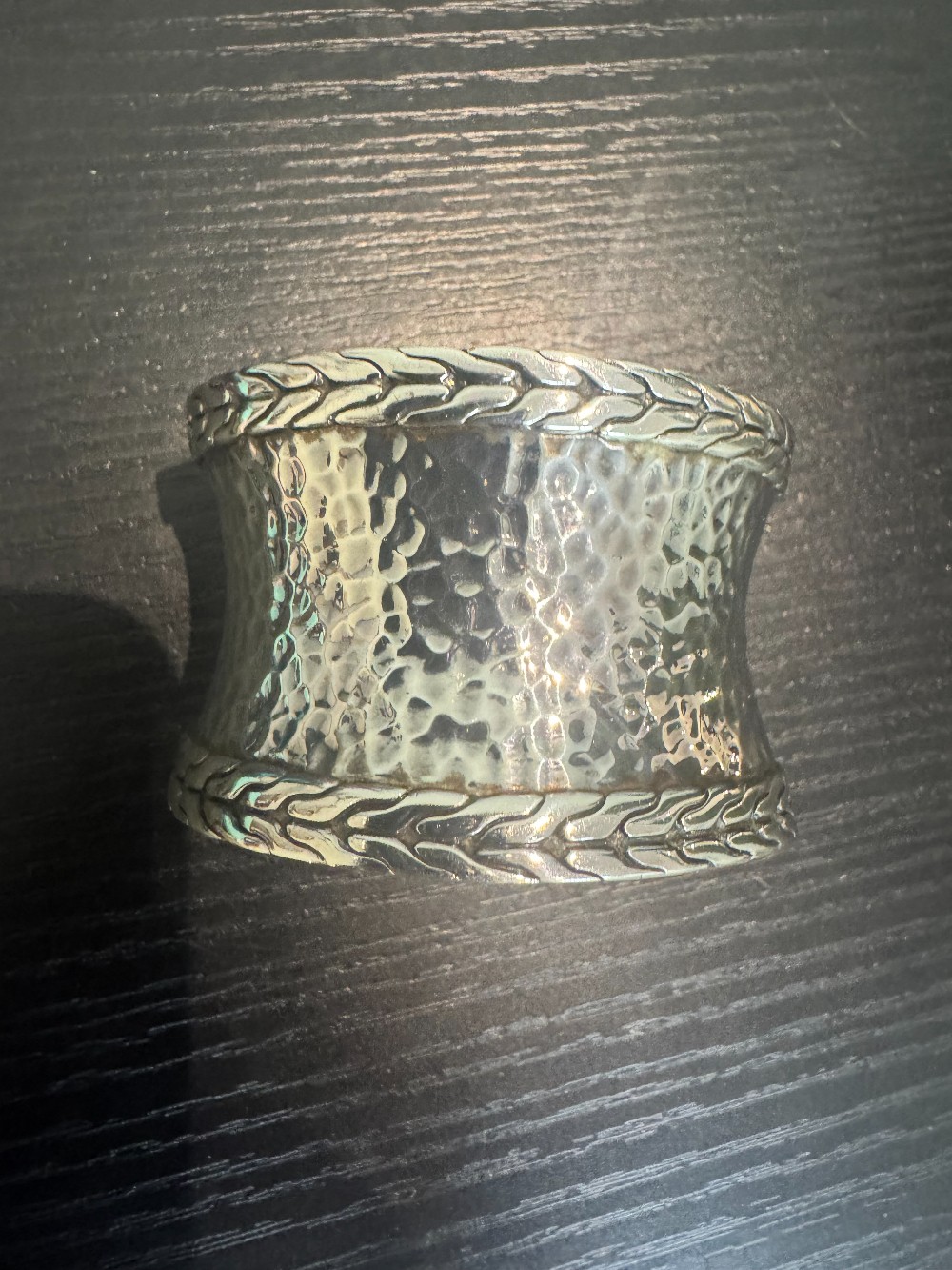 John Hardy Palu hammered  wide cuff bangle