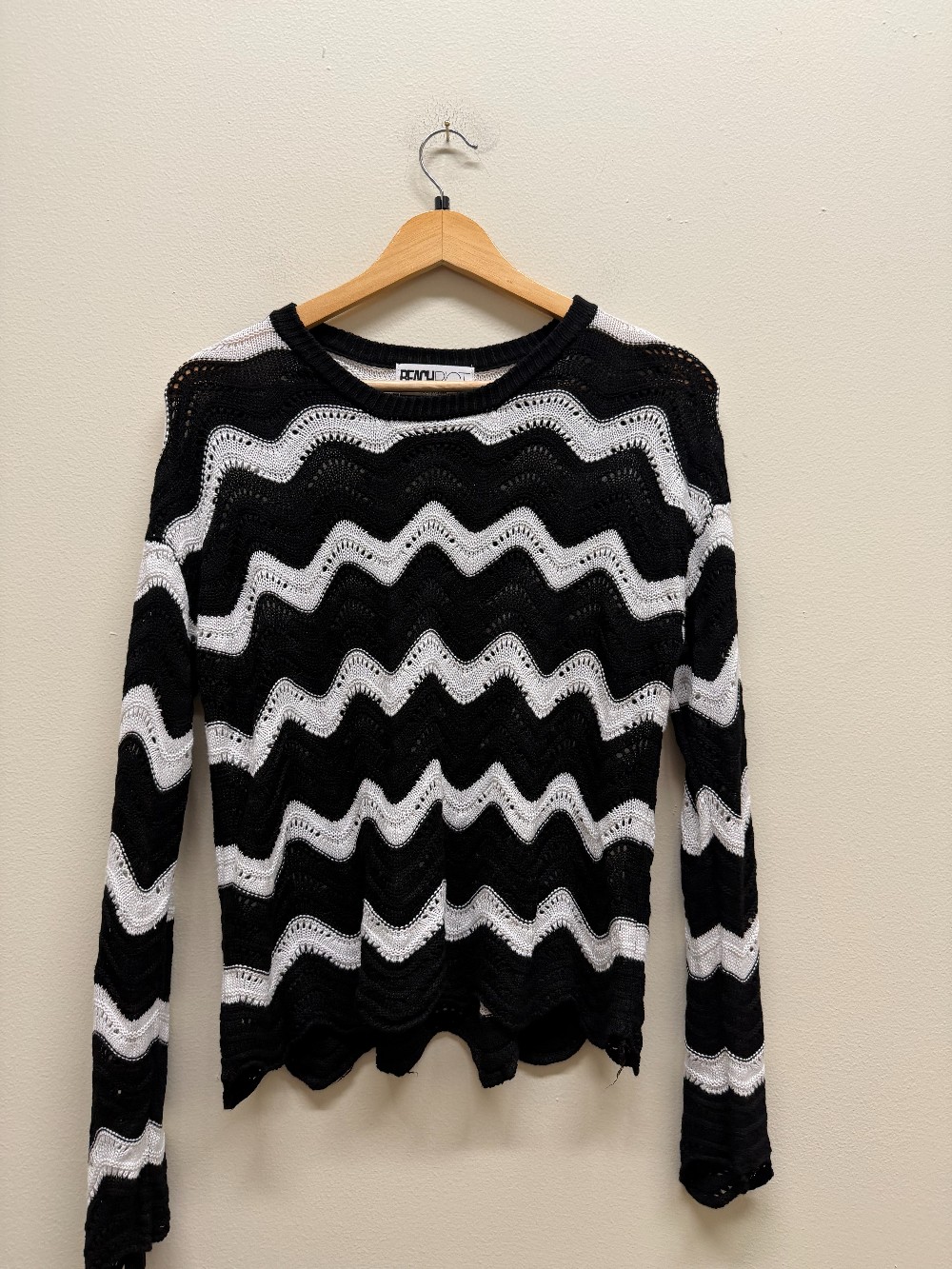 Beach Riot crochet long sleeve and short set