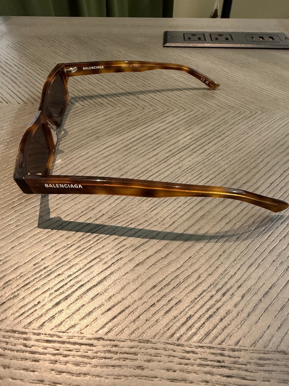 Balenciaga tortoiseshell square sunglasses