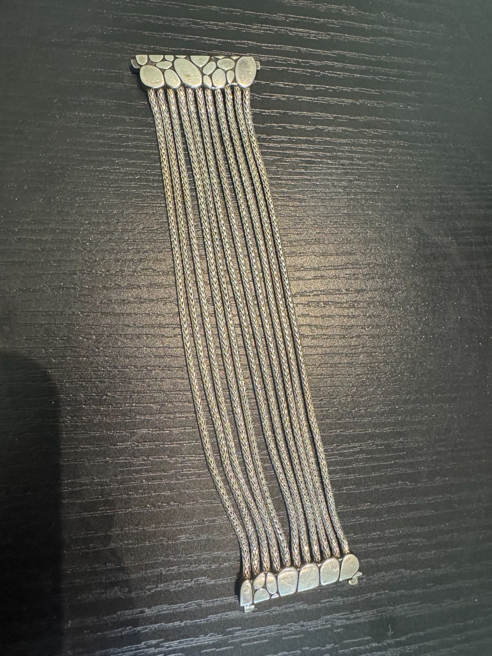 John Hardy dot collection kali wide multi row chain braclet