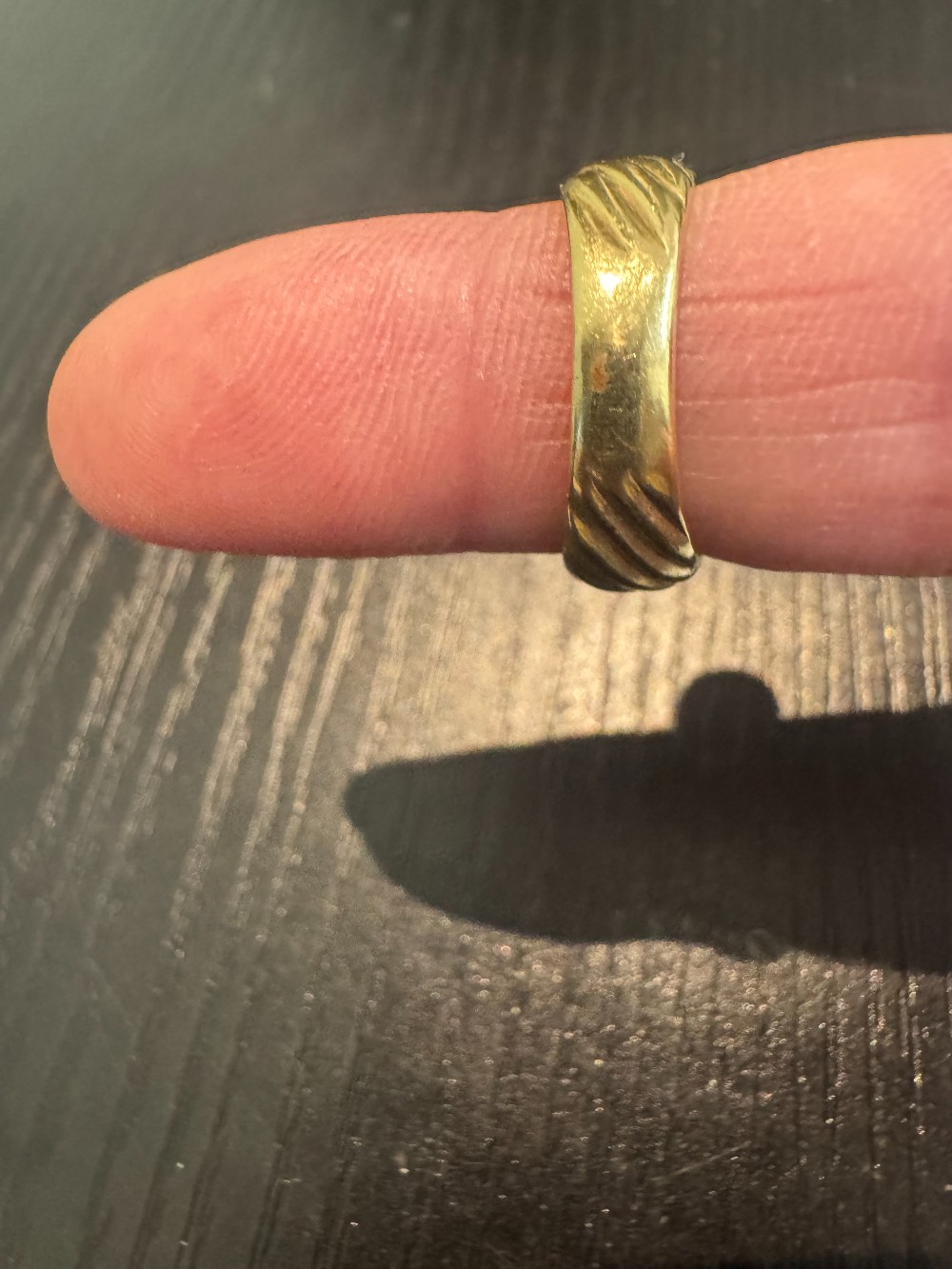 vintage caviar ring yellow gold