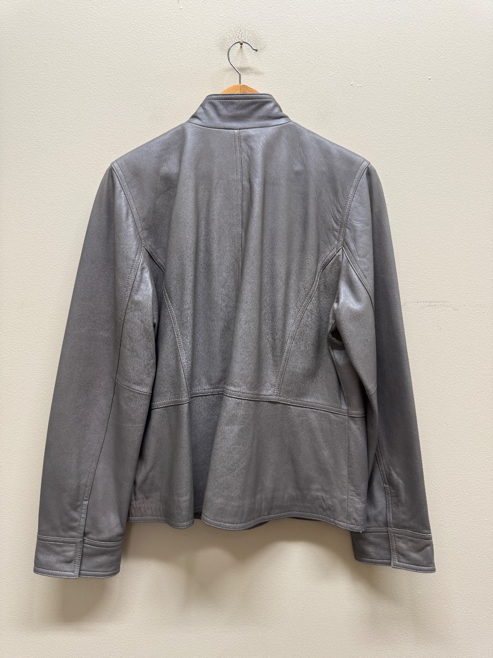 Alfani leather zip jacket