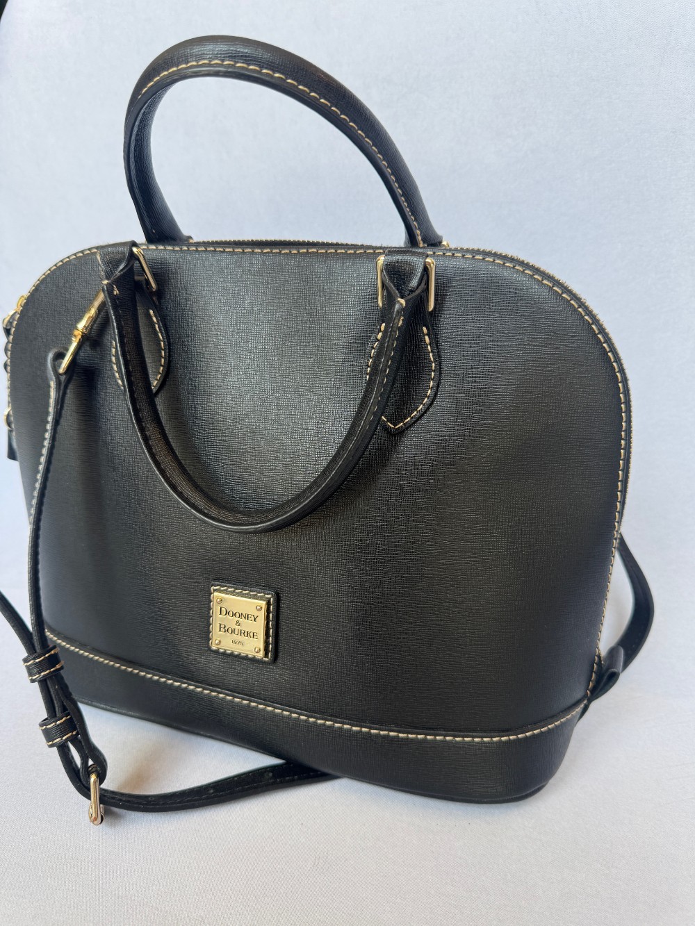 Dooney & Burke Saffiano leather zip zip satchel