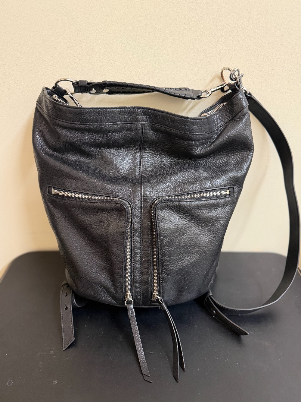 Allsaints fetch convertible backpack
