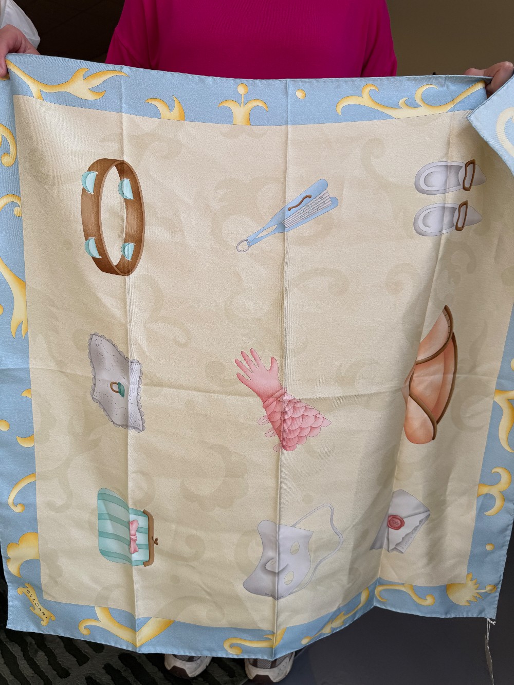Bvlgari silk scarf NWT