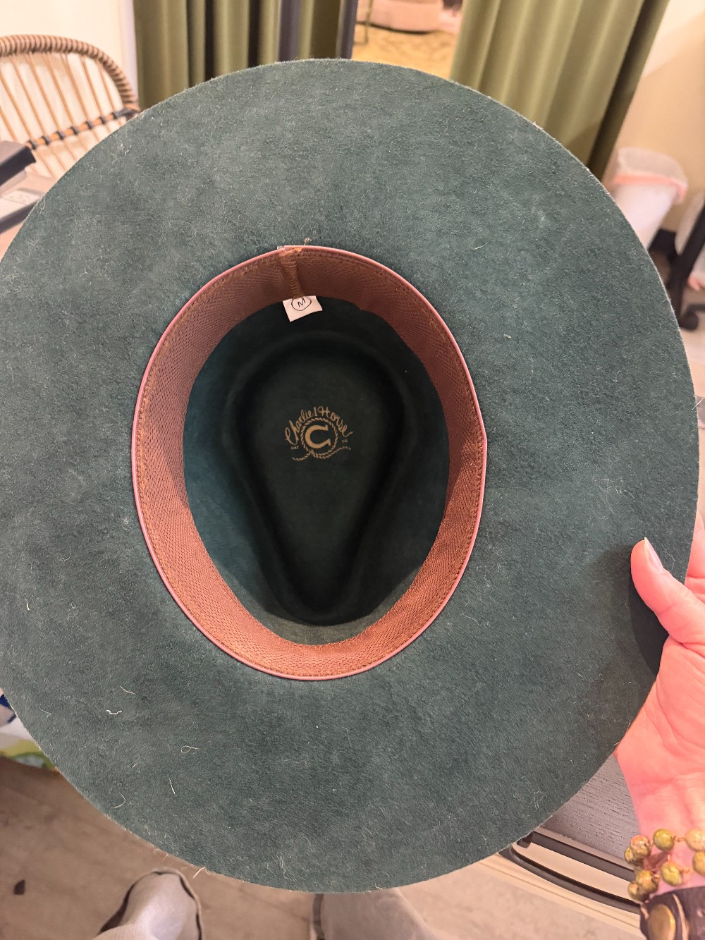 Charlie 1 Horse felt flat brim hat