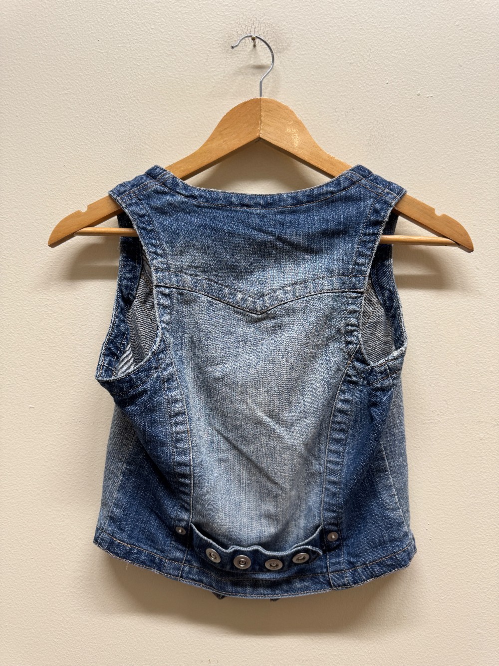 no name jean vest
