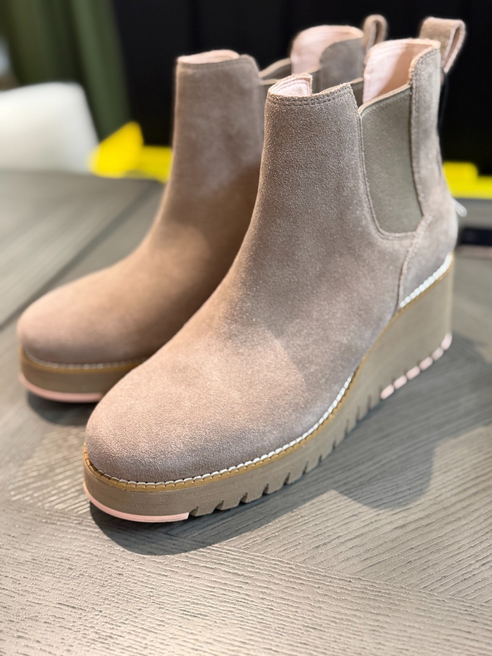 Cole Haan platform suede boot NWT