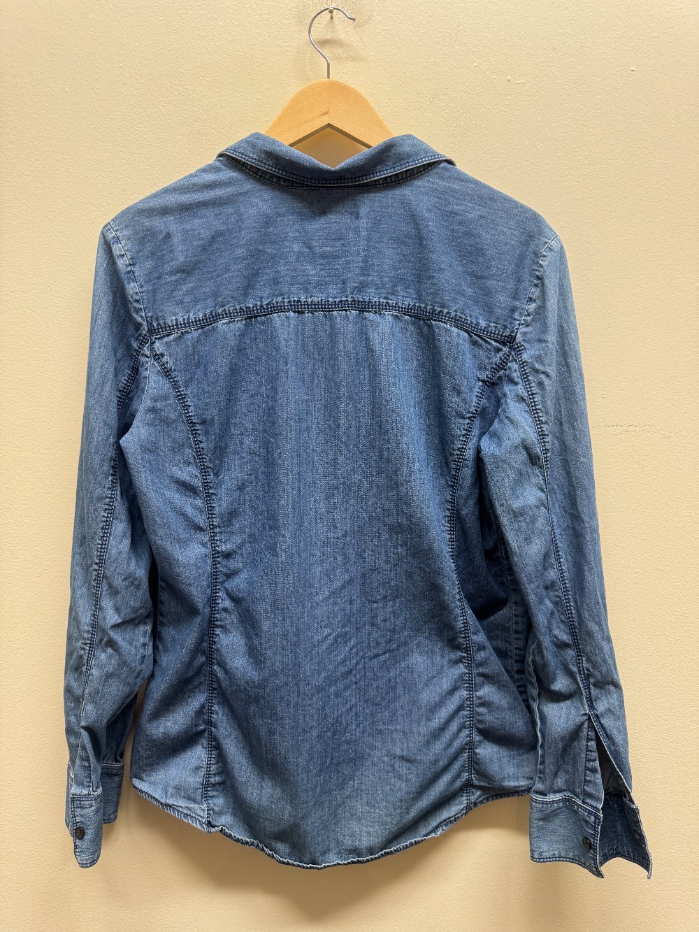 Caslon long sleeve jean shirt