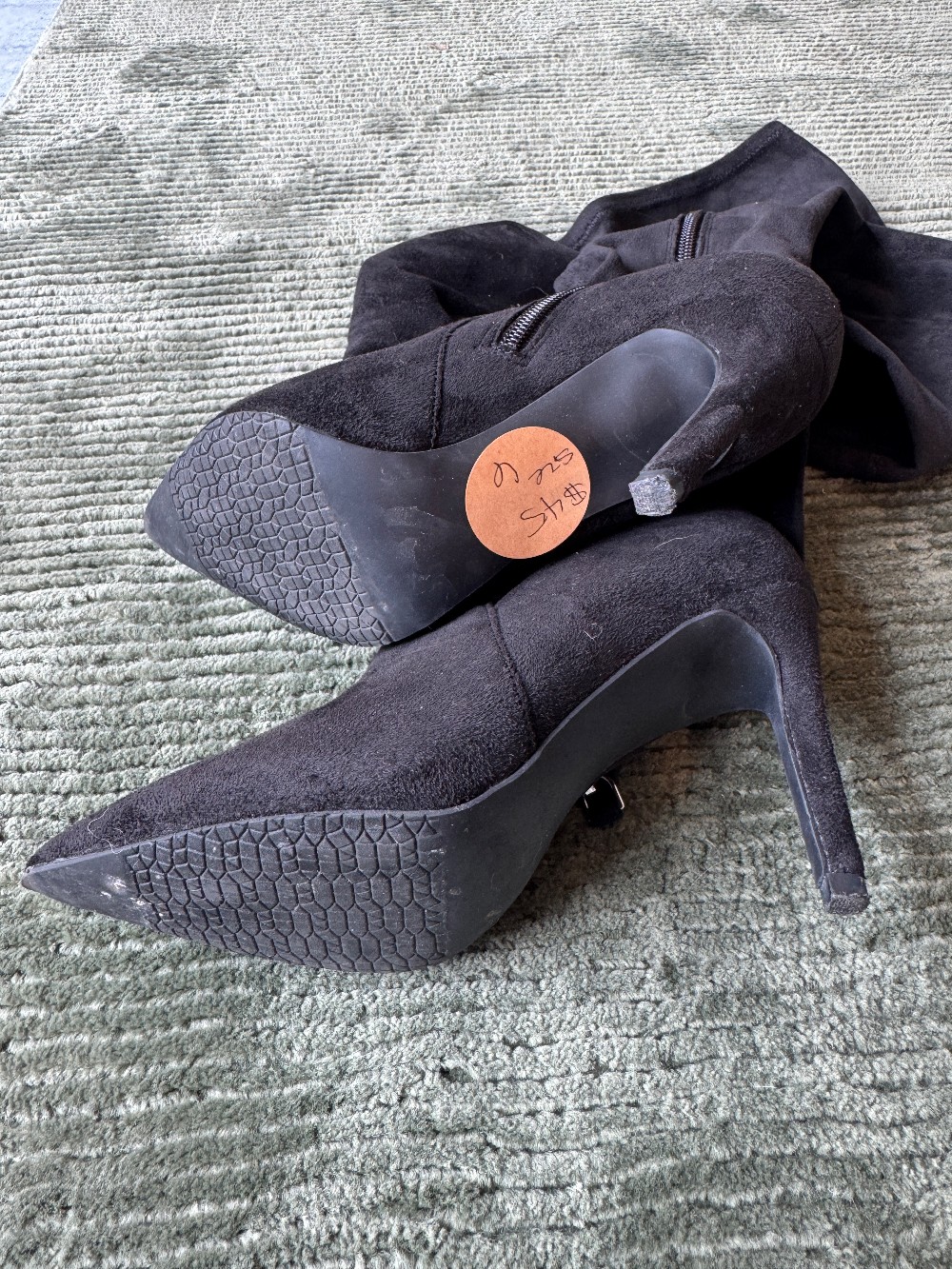 BP suede knee high heel boots