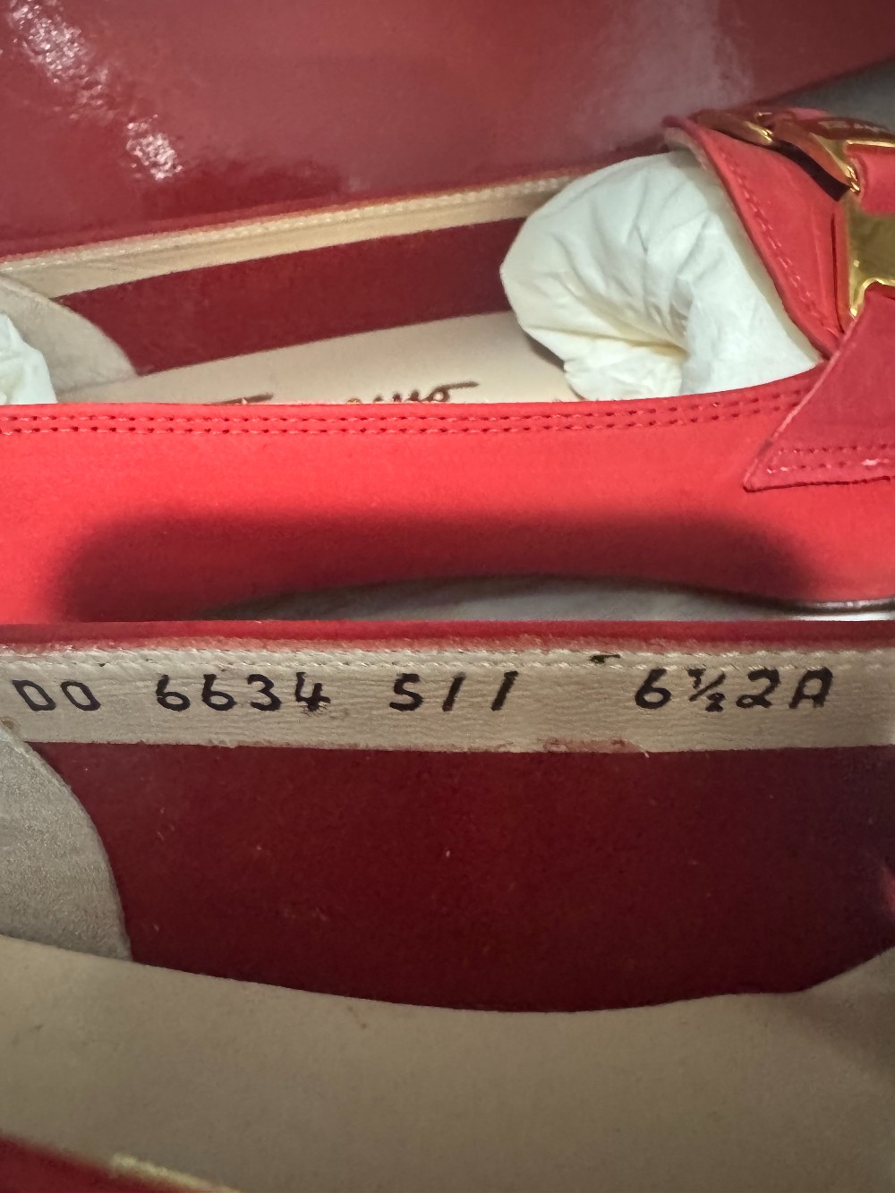 Ferragamo red suede loafer